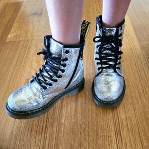 Dr. Martens Crinkle Metalic Boots Size 13